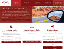Tablet Screenshot of mylegacyinsurance.com
